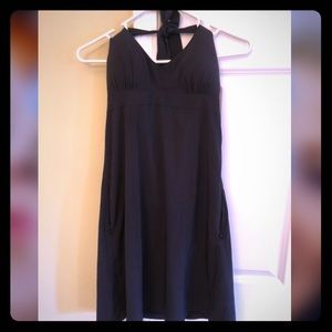 Athleta black pack everywhere halter dress